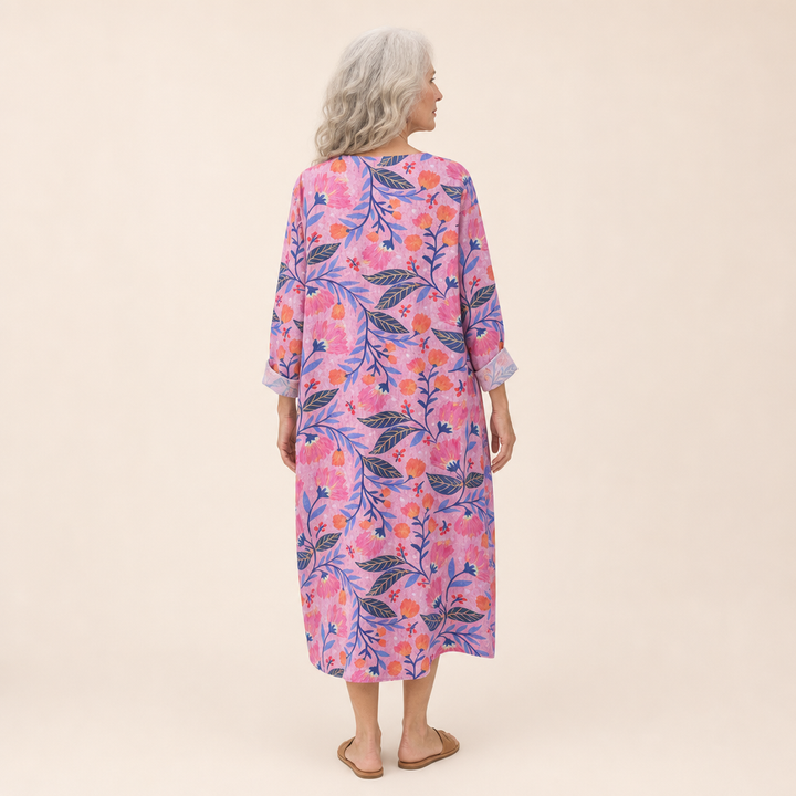 Vreni | Schmeichelndes bedrucktes Sommerkleid