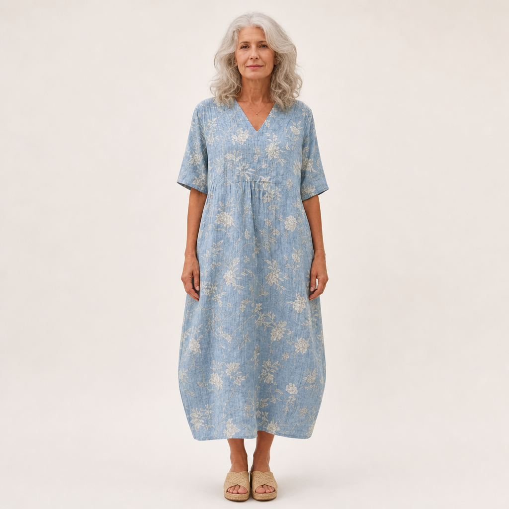 Astrid | Schmeichelndes bedrucktes Sommerkleid