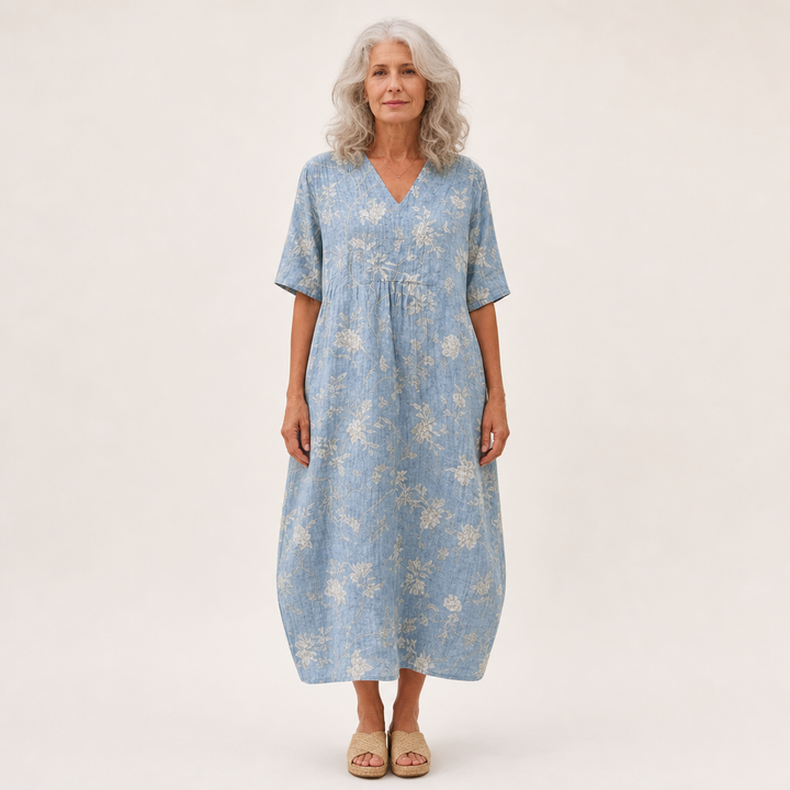 Astrid | Schmeichelndes bedrucktes Sommerkleid