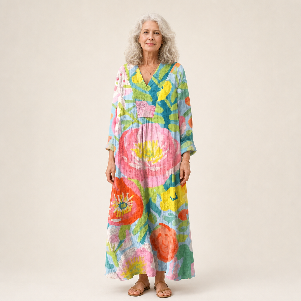 Lydia | Schmeichelndes bedrucktes Sommerkleid