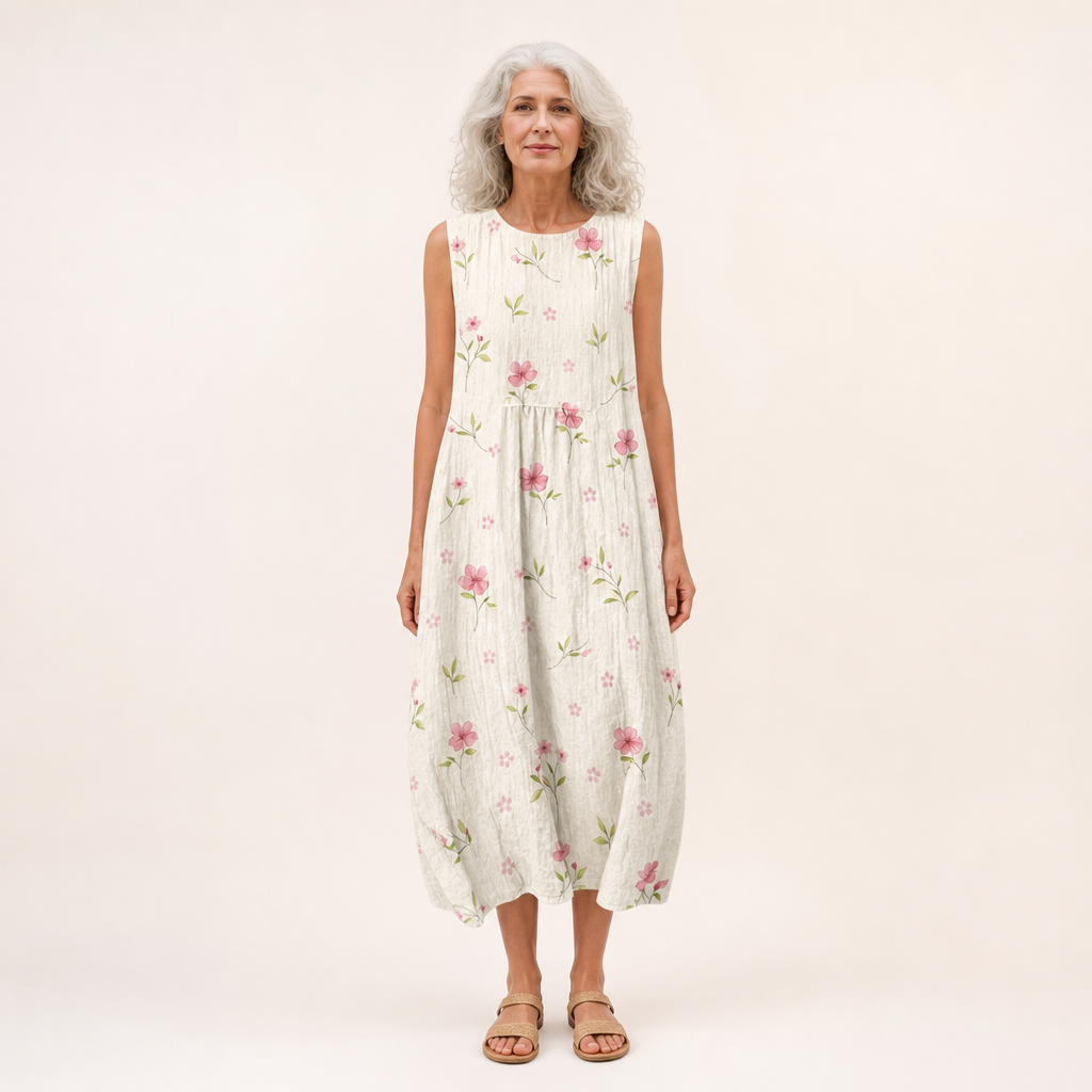 Nadine | Bequemes ärmelloses Sommerkleid