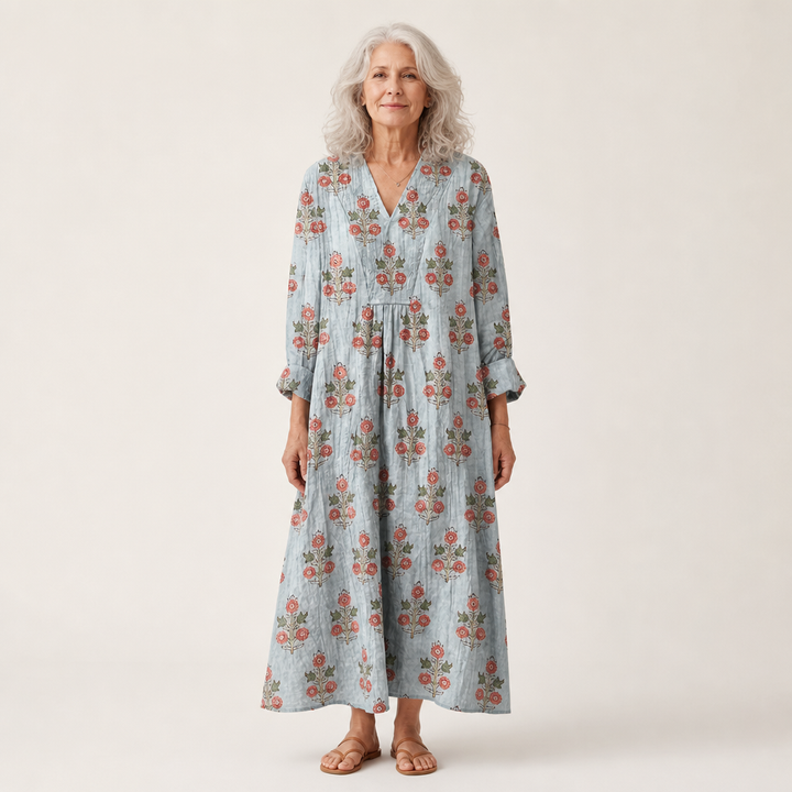 Rebekka | Schmeichelndes bedrucktes Sommerkleid