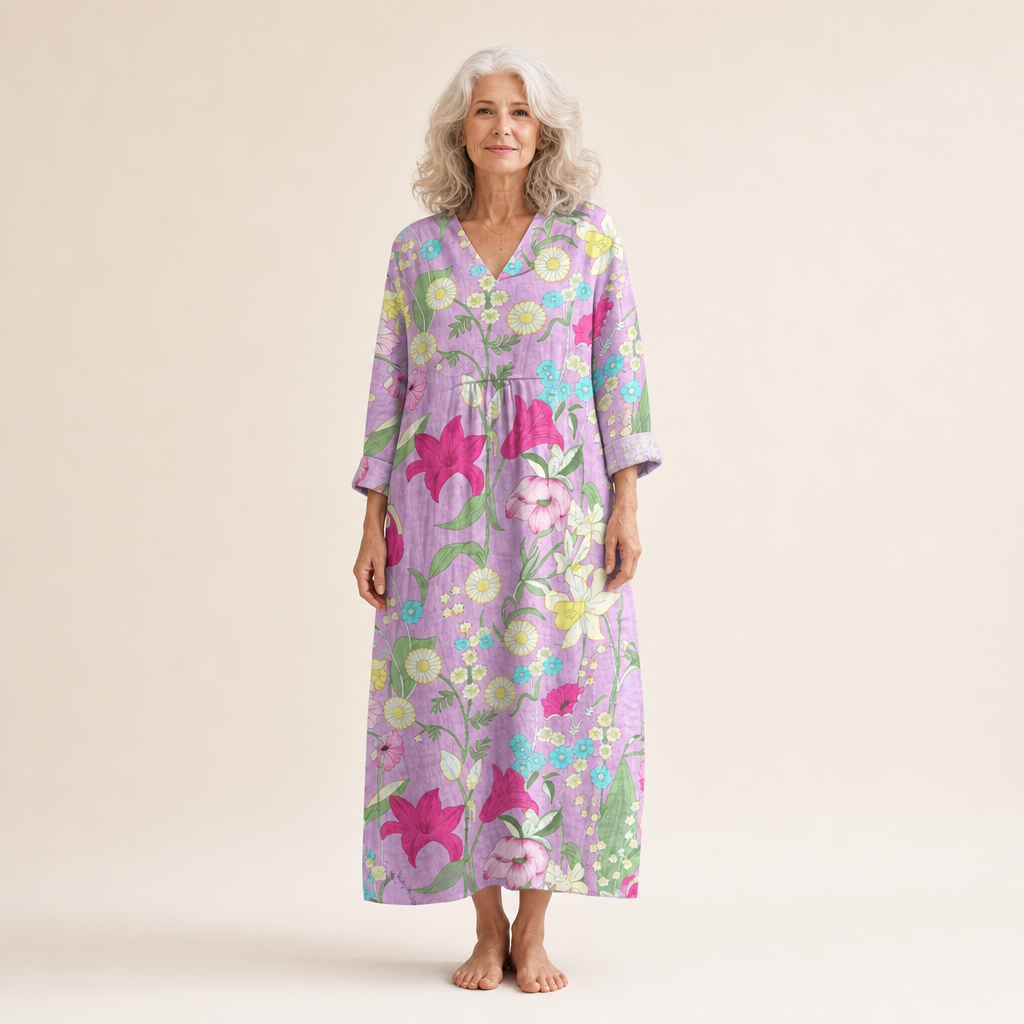 Yvonne | Schmeichelndes bedrucktes Sommerkleid