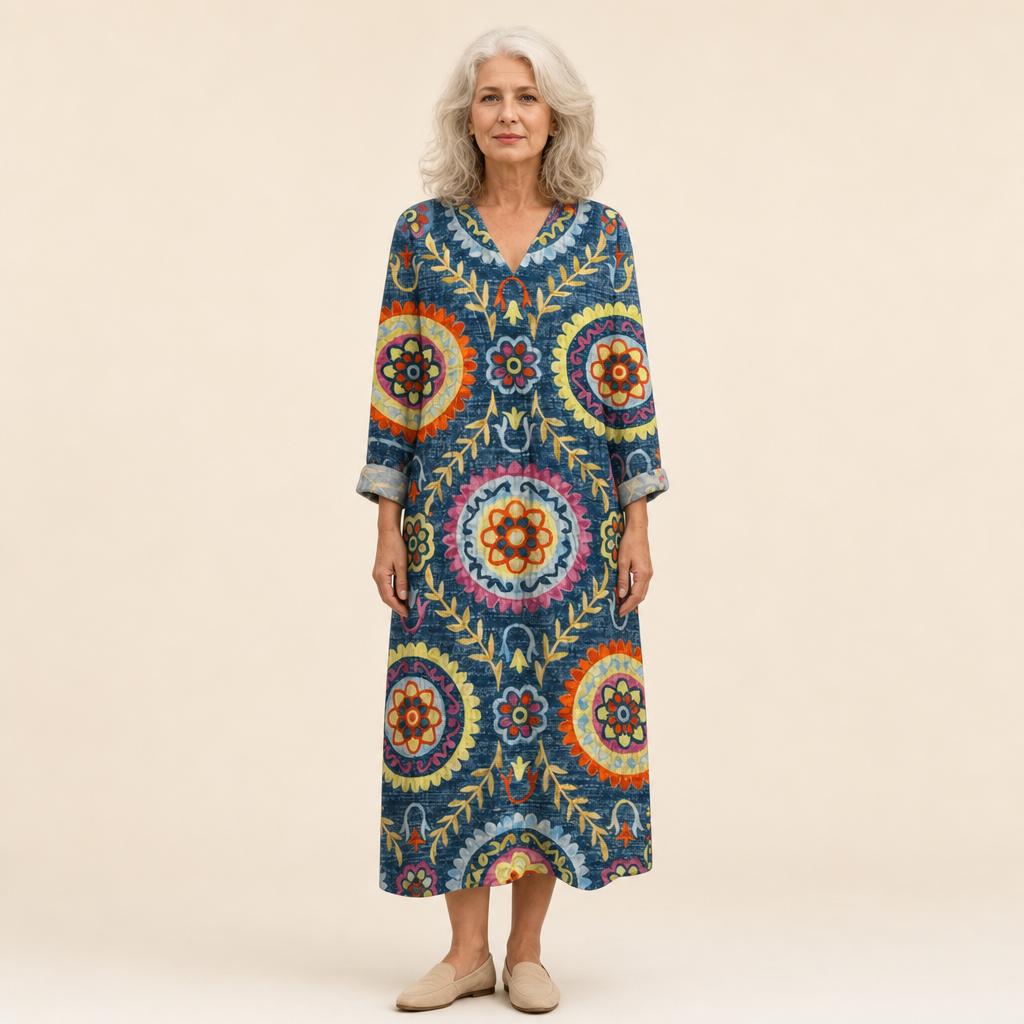 Priska | Schmeichelndes bedrucktes Sommerkleid