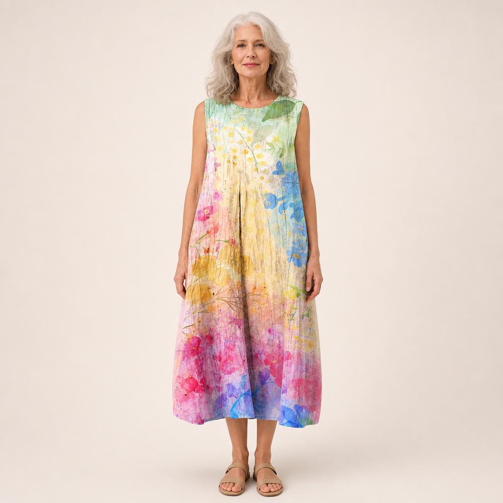 Sonja | Bequemes ärmelloses Sommerkleid