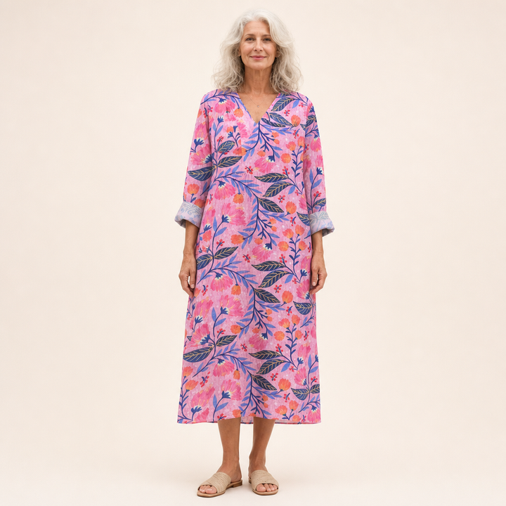 Vreni | Schmeichelndes bedrucktes Sommerkleid
