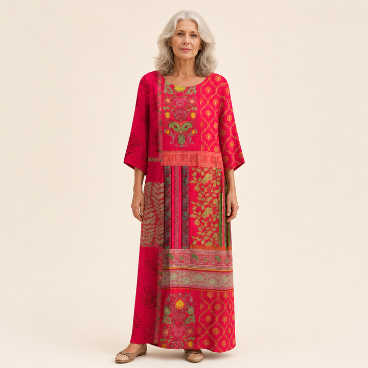 Duosch | Schickes und bequemes langes fliessendes Kleid