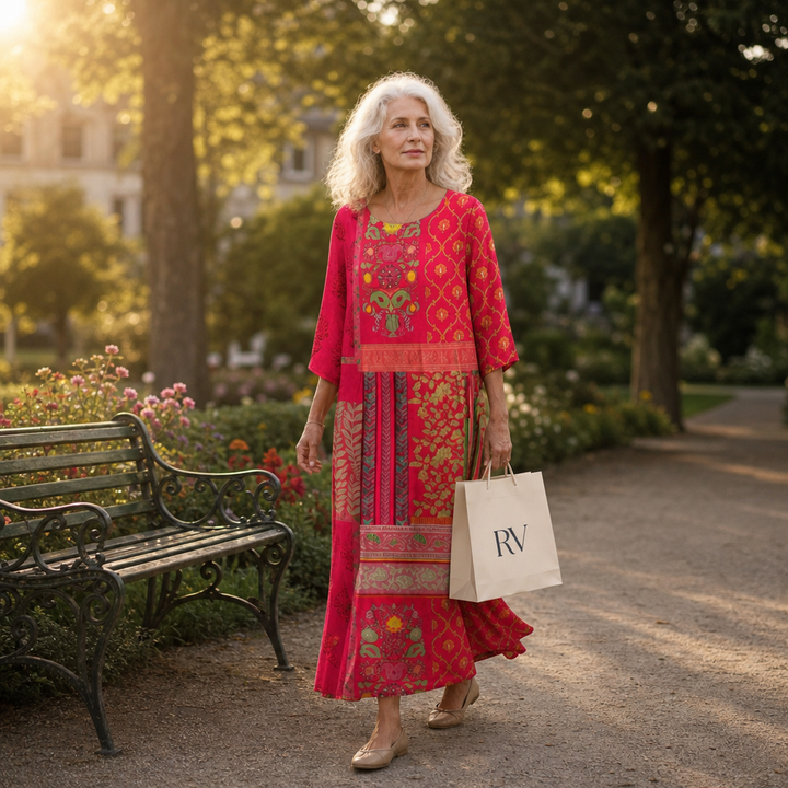 Duosch | Schickes und bequemes langes fliessendes Kleid
