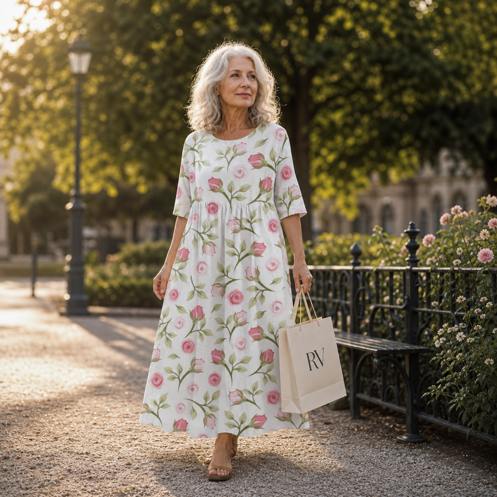 Gret | Schickes und bequemes langes fliessendes Kleid