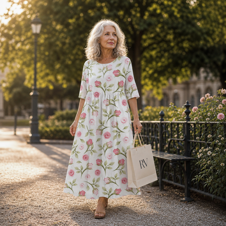Gret | Schickes und bequemes langes fliessendes Kleid