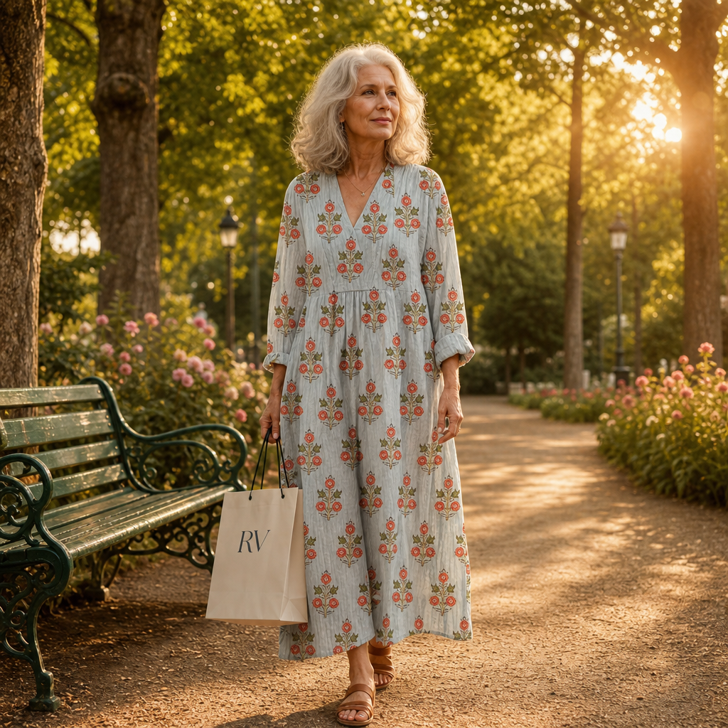 Rebekka | Schmeichelndes bedrucktes Sommerkleid