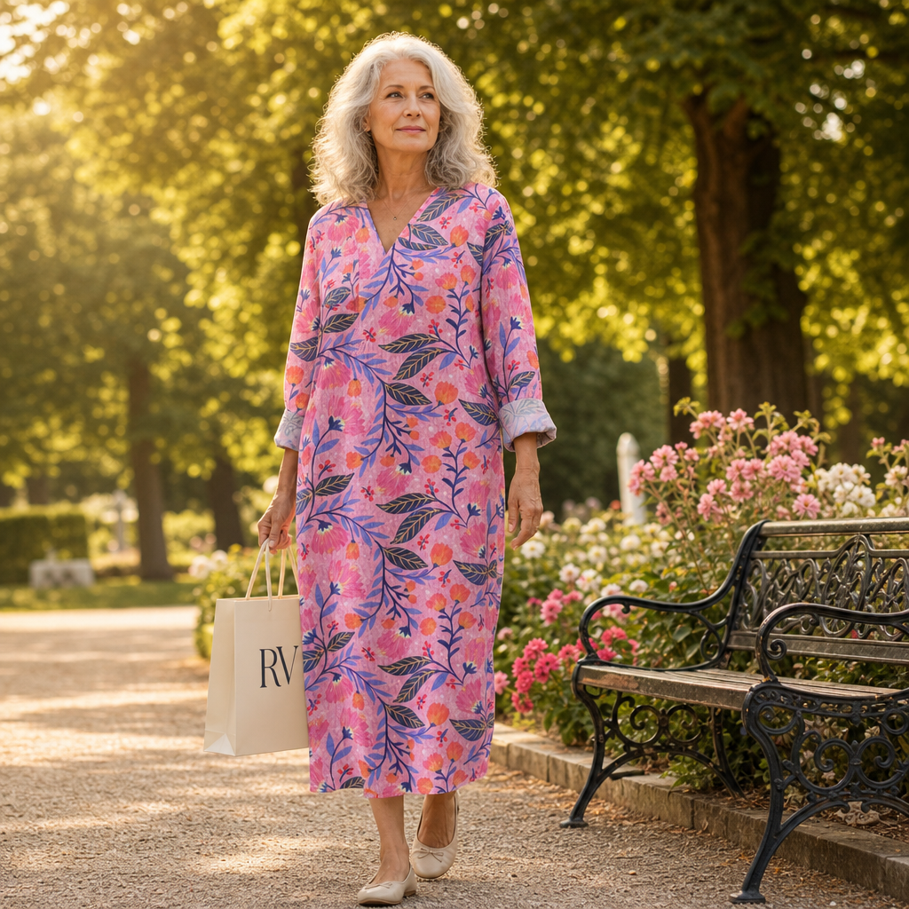 Vreni | Schmeichelndes bedrucktes Sommerkleid