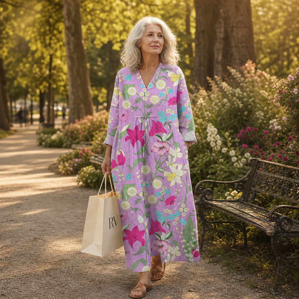 Yvonne | Schmeichelndes bedrucktes Sommerkleid