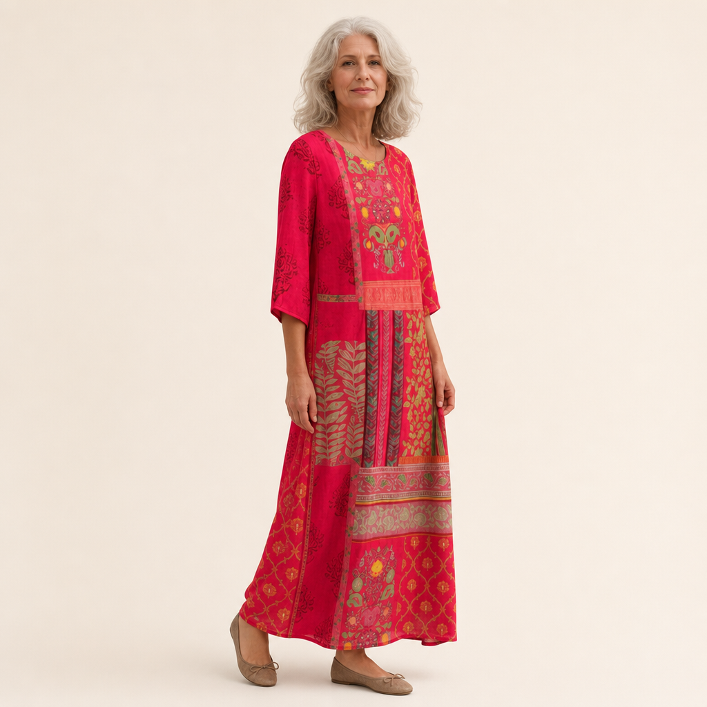 Duosch | Schickes und bequemes langes fliessendes Kleid