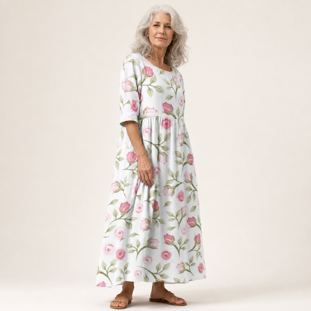 Gret | Schickes und bequemes langes fliessendes Kleid