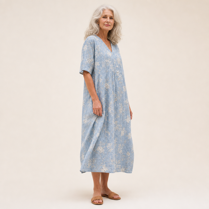 Astrid | Schmeichelndes bedrucktes Sommerkleid