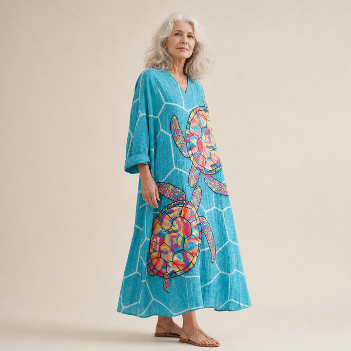 Ursula | Schmeichelndes bedrucktes Sommerkleid