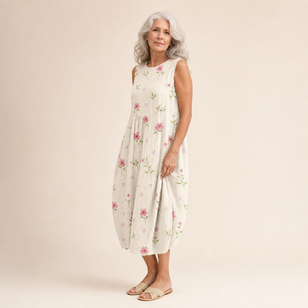 Nadine | Bequemes ärmelloses Sommerkleid