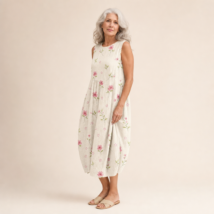 Nadine | Bequemes ärmelloses Sommerkleid