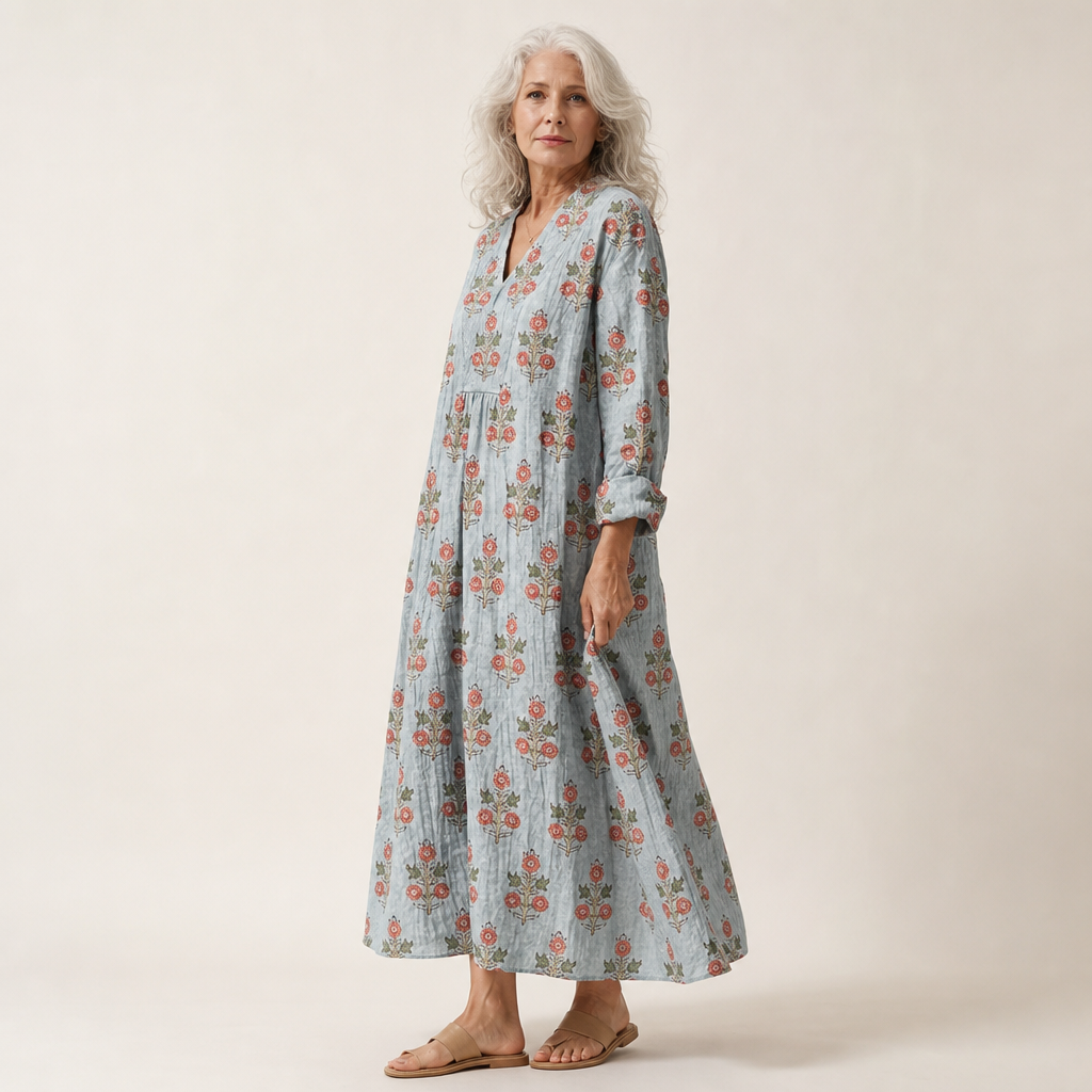 Rebekka | Schmeichelndes bedrucktes Sommerkleid