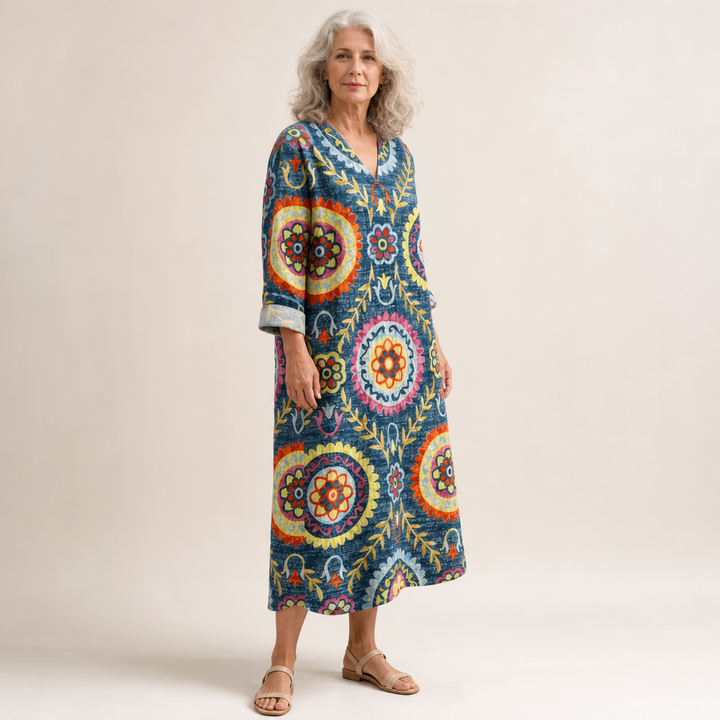 Priska | Schmeichelndes bedrucktes Sommerkleid