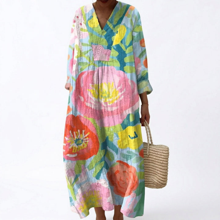 Lydia | Schmeichelndes bedrucktes Sommerkleid