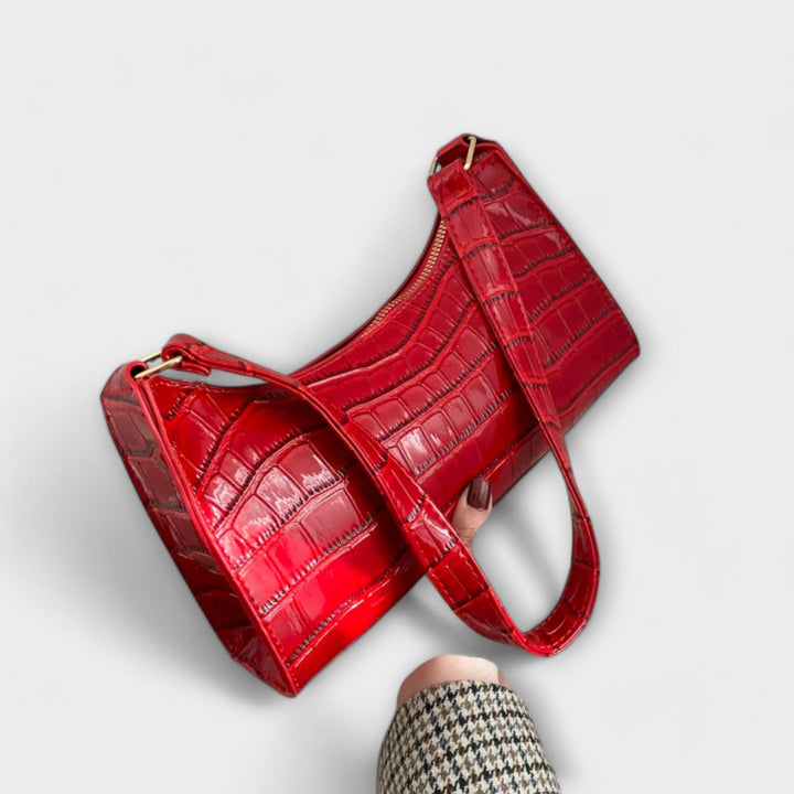 Walburga | Ledertasche mit glänzendem Finish