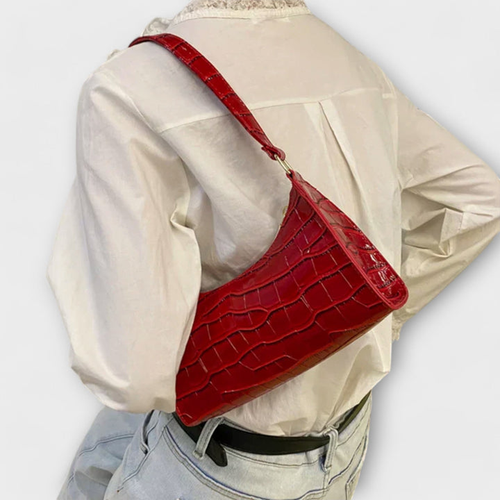 Walburga | Ledertasche mit glänzendem Finish