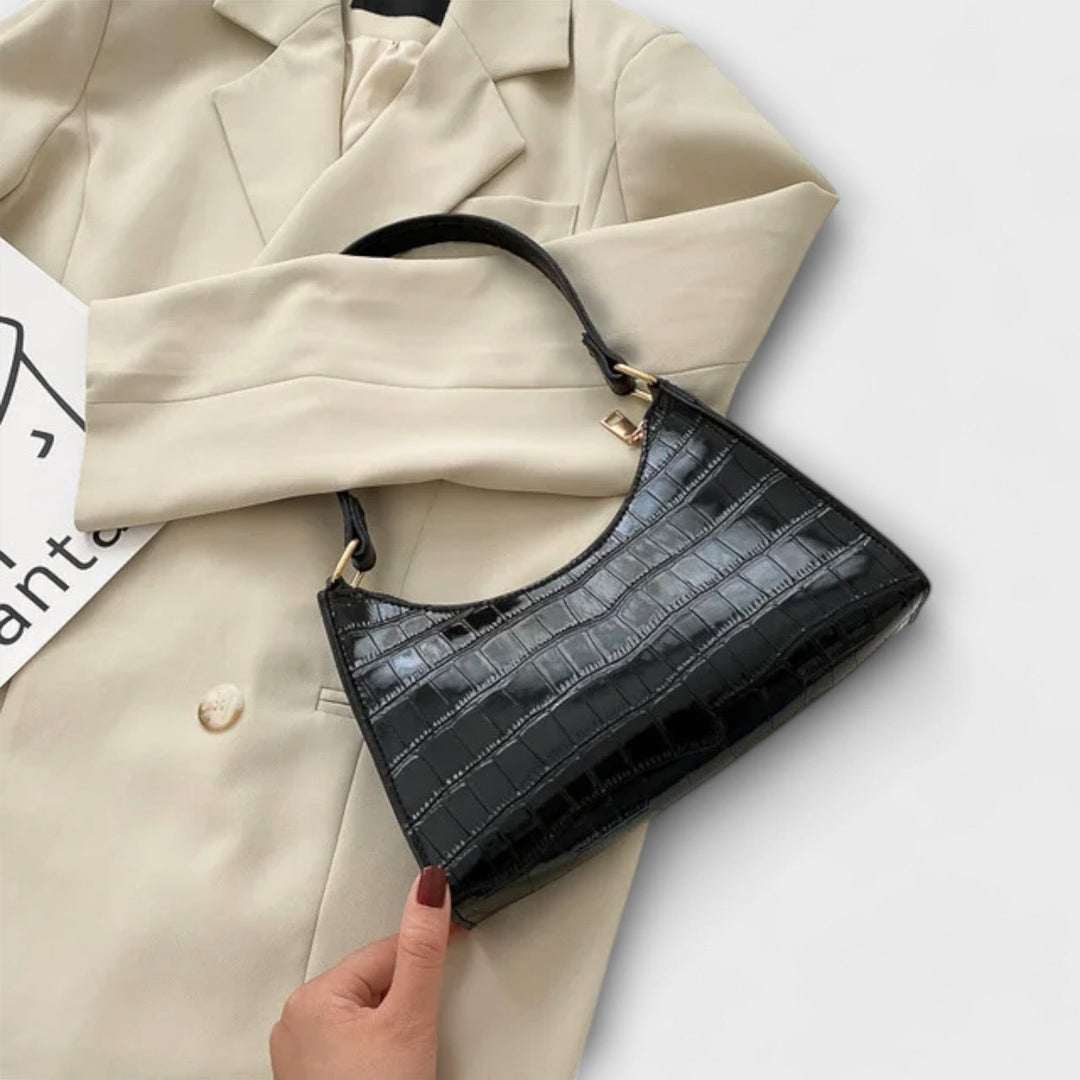 Walburga | Ledertasche mit glänzendem Finish