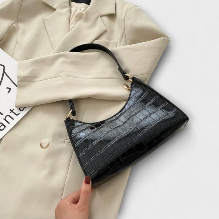 Walburga | Ledertasche mit glänzendem Finish