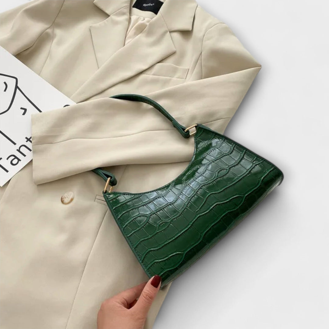 Walburga | Ledertasche mit glänzendem Finish