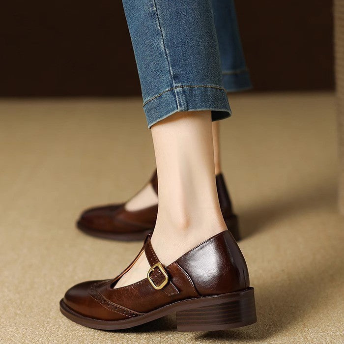 Aline | Mary-Jane-Schuhe mit T-Steg