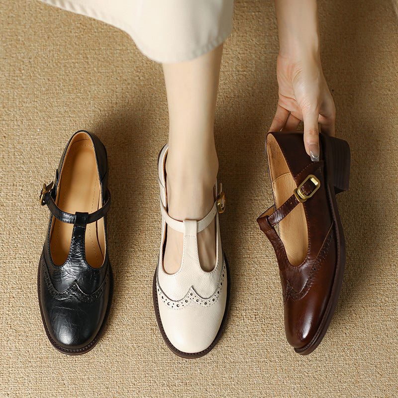 Aline | Mary-Jane-Schuhe mit T-Steg