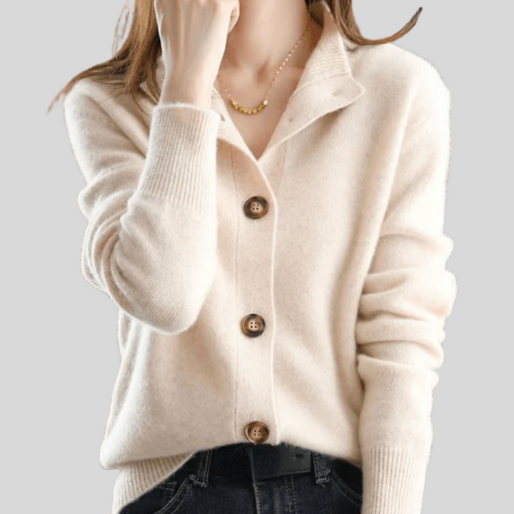 Nadja | Kaschmir-Cardigan im Retro-Stil