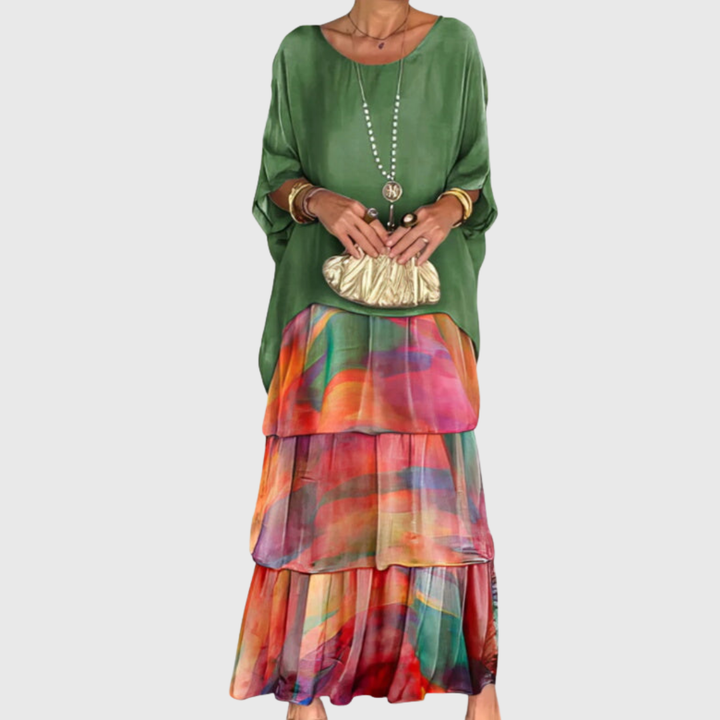 Placida | Elegantes langes fliessendes Kleid