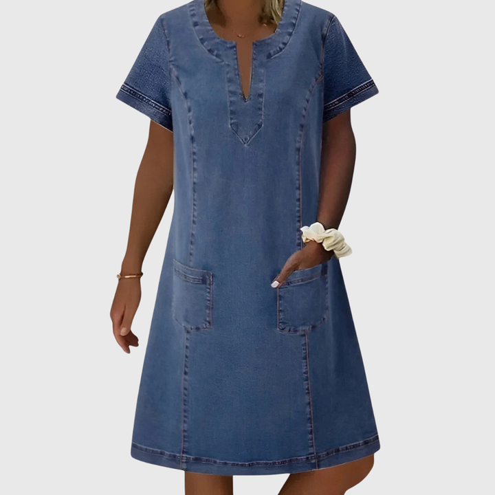 Renata | Elegantes Jeanskleid