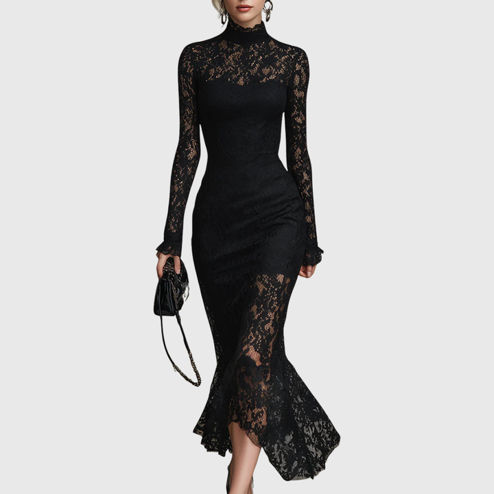 Caroline | Elegantes Spitzen-Maxikleid mit Fischschwanz