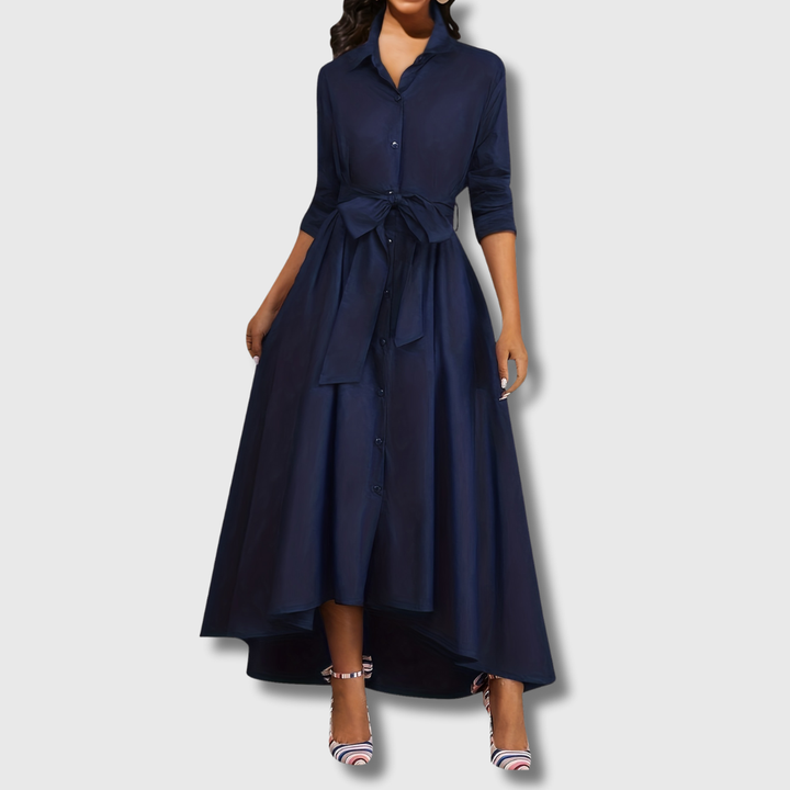 Annina | Geknöpftes Maxikleid perfekt für die Feiertage