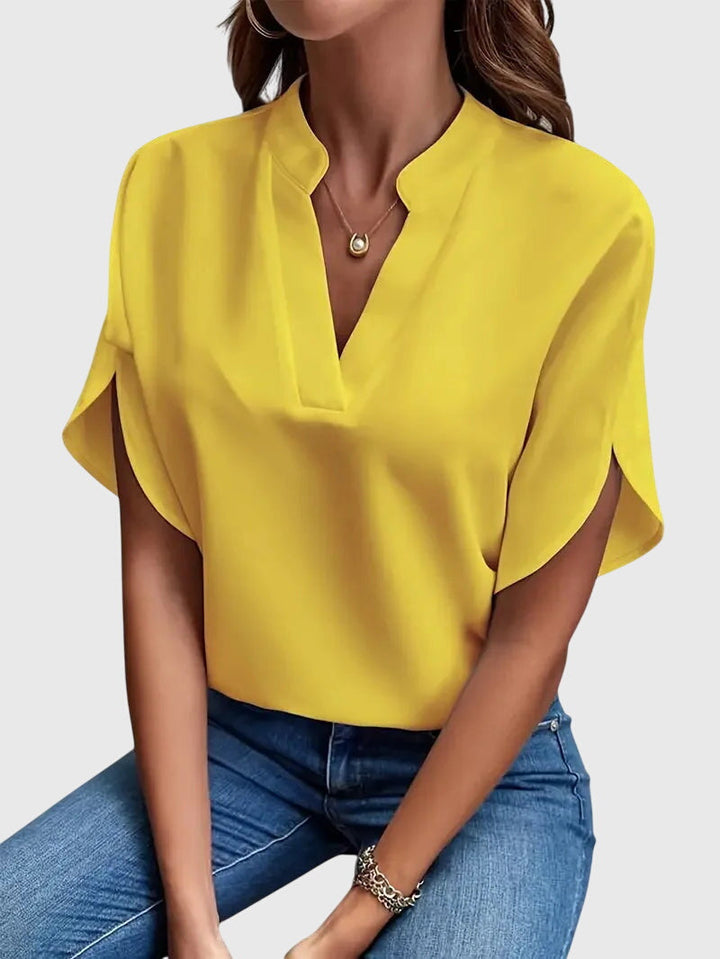 Ella | Weiche elegante Bluse mit V-Ausschnitt