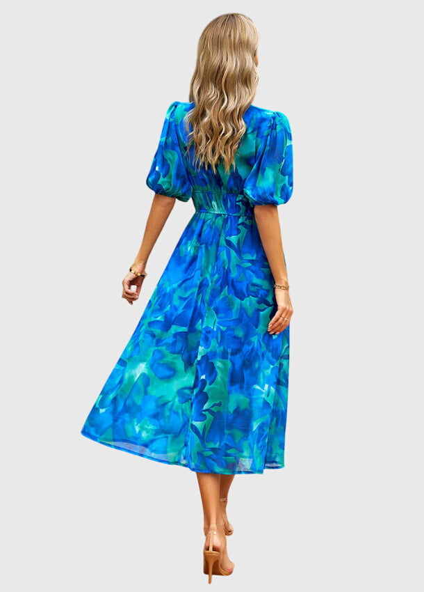 Waltraud | Schmeichelndes Blumen-Midikleid