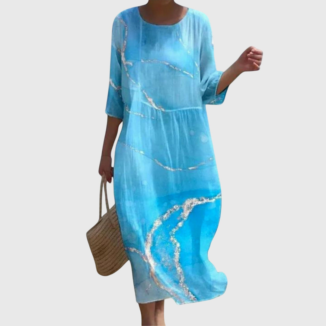 Zenobia | Elegantes geblümtes Maxikleid