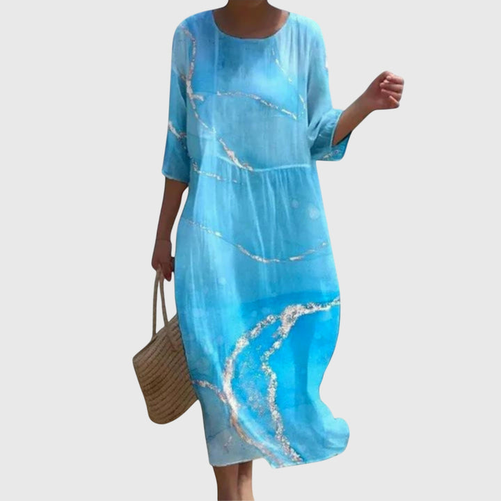 Zenobia | Elegantes geblümtes Maxikleid