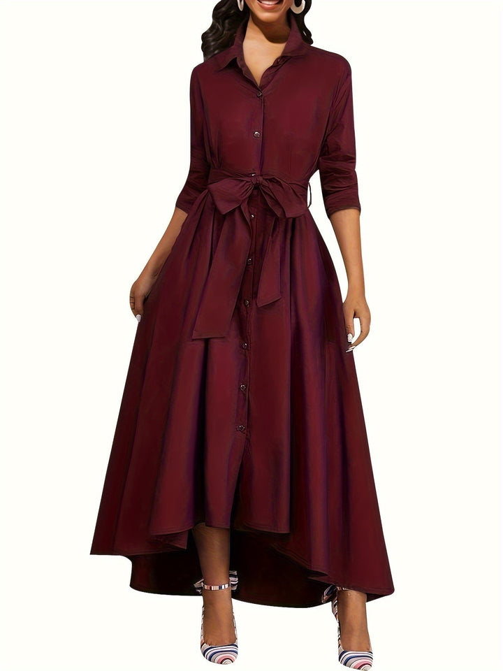 Annina | Geknöpftes Maxikleid perfekt für die Feiertage