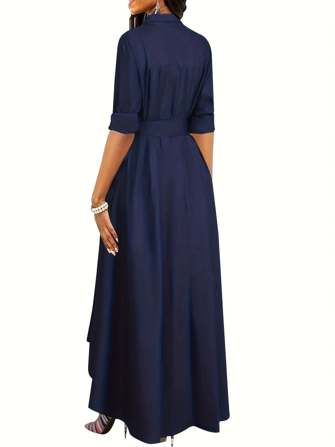 Annina | Geknöpftes Maxikleid perfekt für die Feiertage