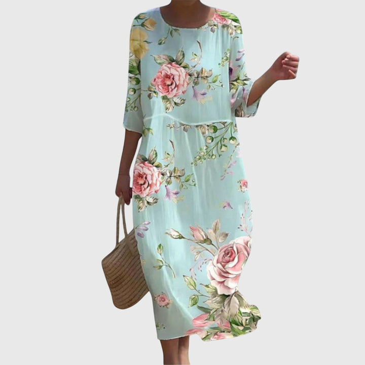Zenobia | Elegantes geblümtes Maxikleid