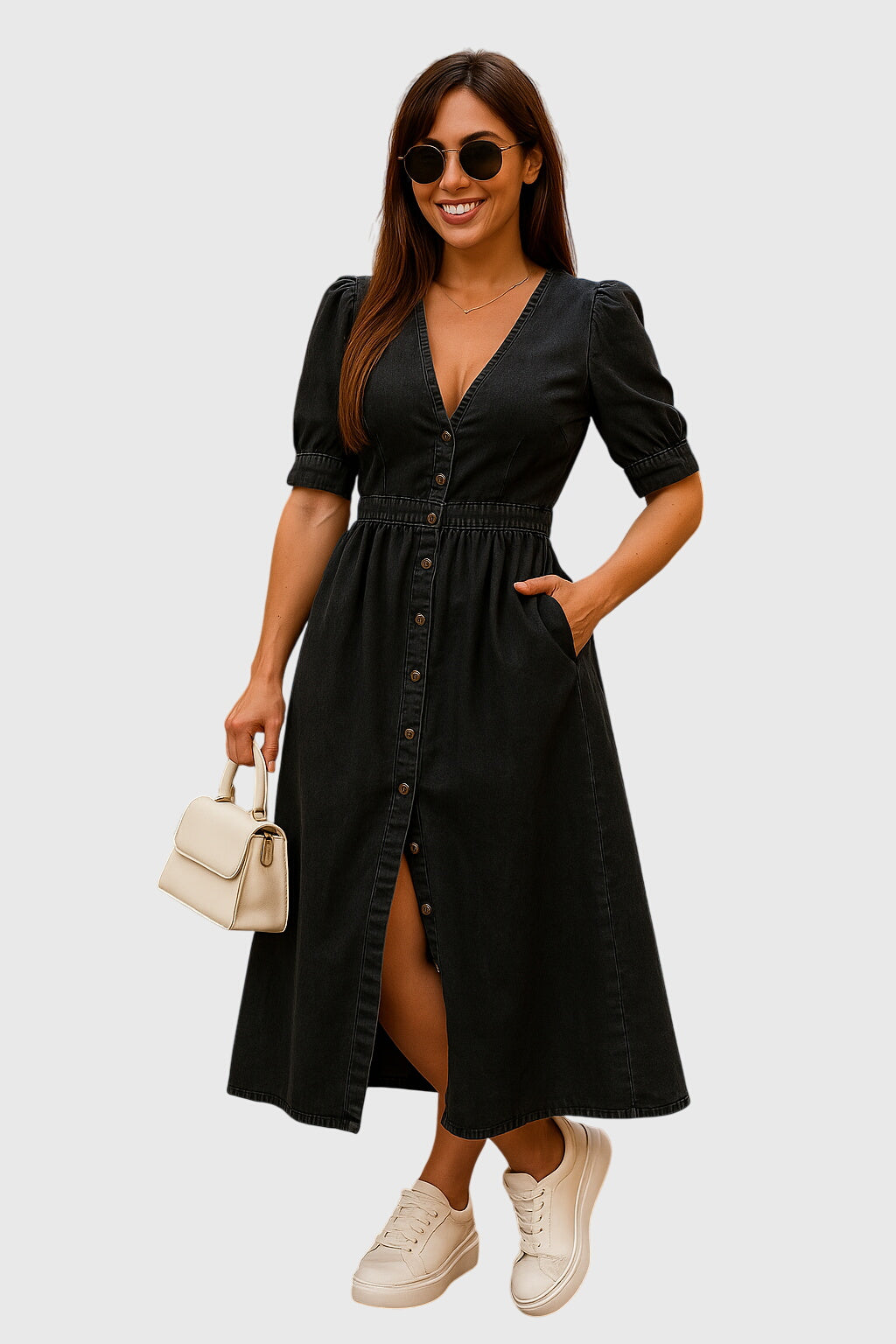 Beata | Elegantes Jeanskleid