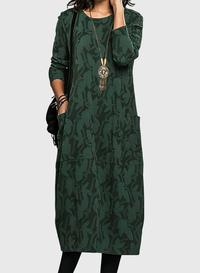 Sigrid | Lässiges Kleid mit Rundhalsausschnitt