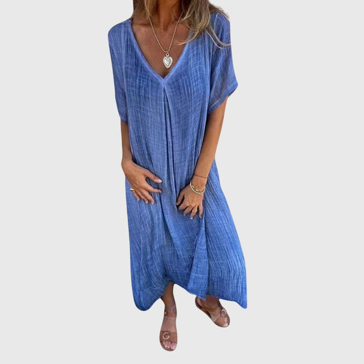 Delphine | Leichtes elegantes Kleid mit V-Ausschnitt