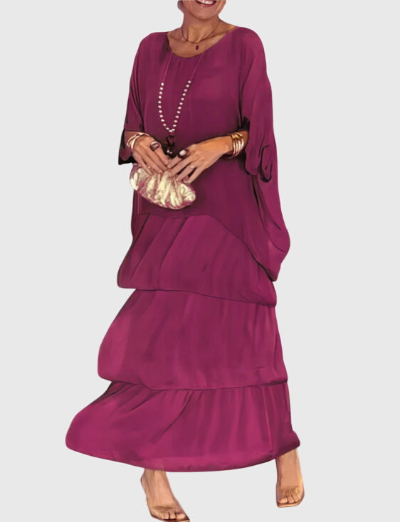 Placida | Elegantes langes fliessendes Kleid