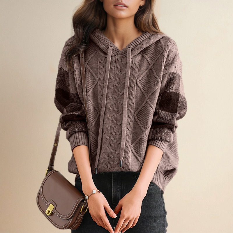 Marina | Kapuzenpullover mit Zopfmuster